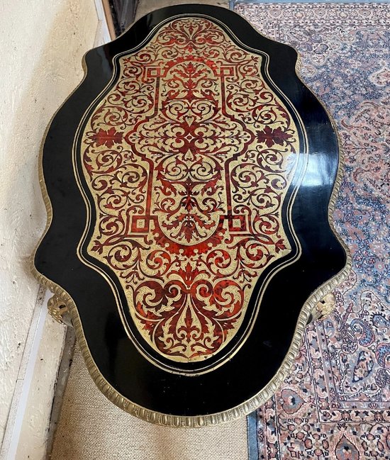 Table En Marqueterie Boulle De Contre-partie. Napoléon III, XIXe Siècle