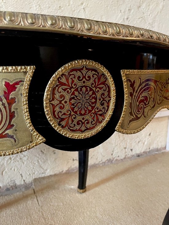 Table En Marqueterie Boulle De Contre-partie. Napoléon III, XIXe Siècle