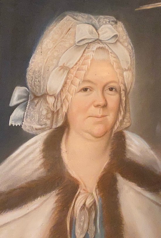 Portrait de femme en pastel daté 1836