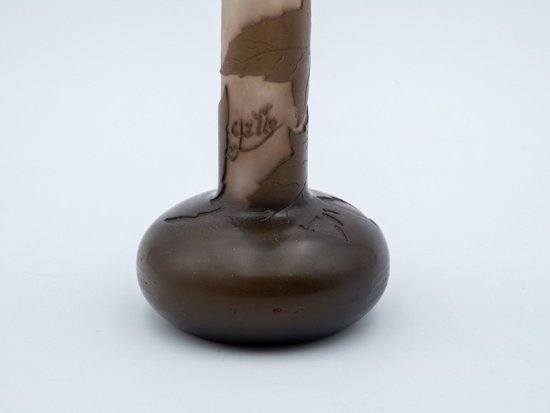 Small Soliflore In Glass Paste Signed Gallé (1846 - 1904)