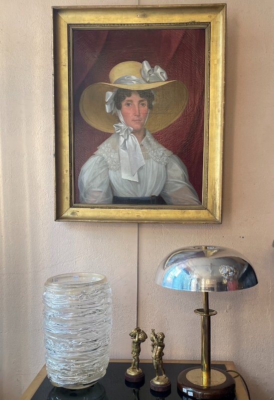 Ritratto estivo: donna con cappello, XIX secolo