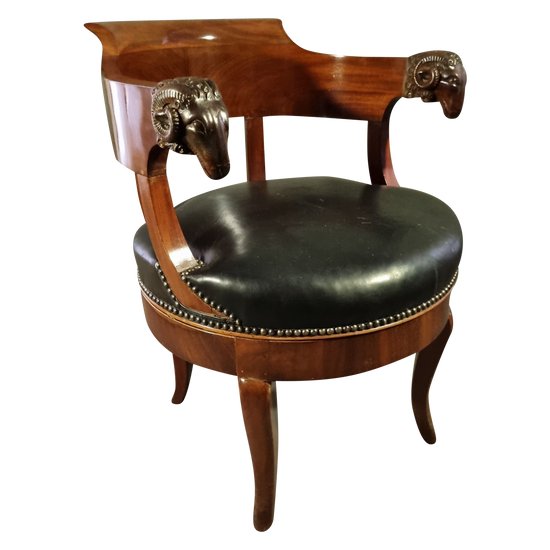 Jacob D Rue Meslée, Fauteuil tournant estampillé d'époque Empire. 