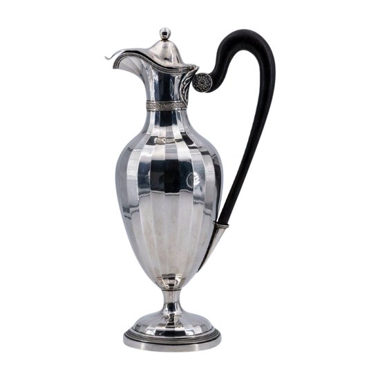 Ewer In Sterling Silver, 19th Century