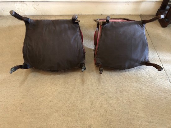 False Pair Of Louis XV Style Armchairs, 19th Century