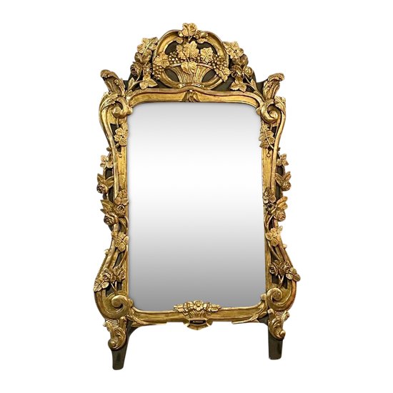 Miroir En Bois Doré, XIXe Siècle