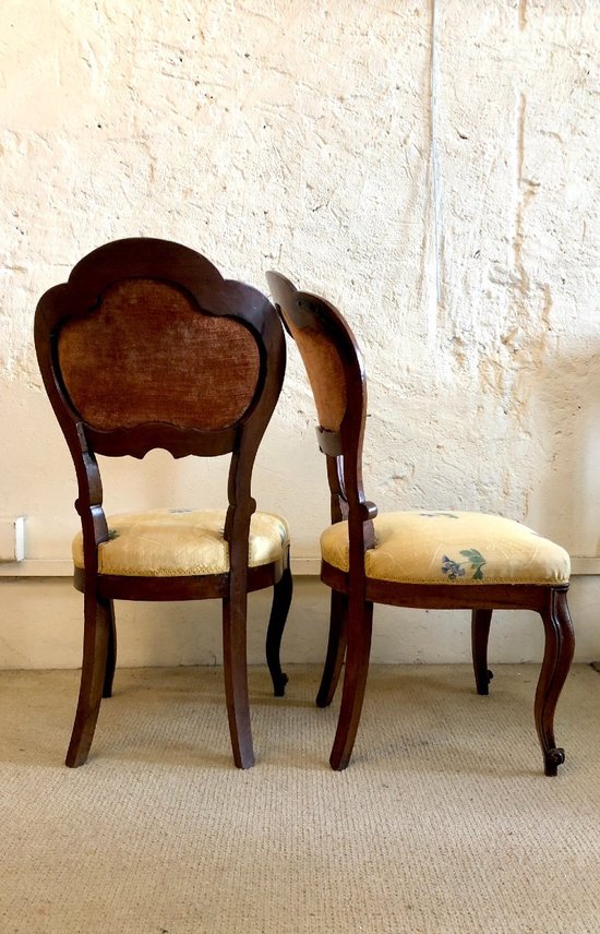 Coppia Di Sedie In Stile Luigi XV, XIX Secolo