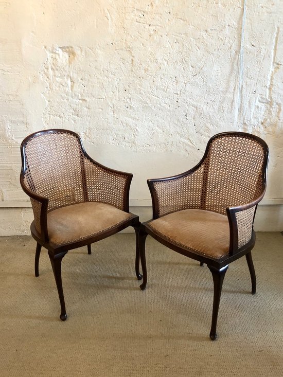 Paire De Fauteuils Regency. Angleterre, XIXe Siècle