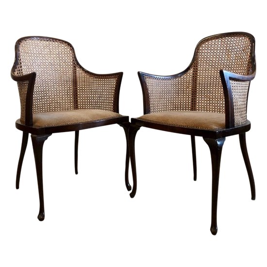 Paire De Fauteuils Regency. Angleterre, XIXe Siècle
