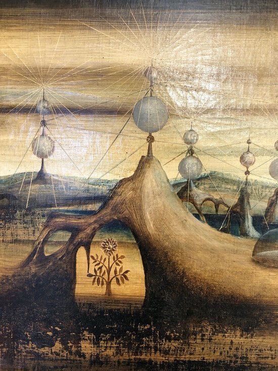 Oil On Canvas Entitled The Transformer, Signed Bourigeaud, 1970