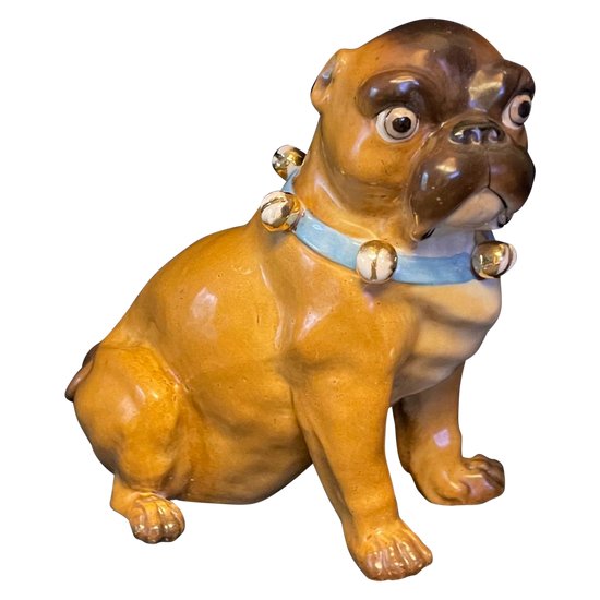 Pössneck (Conta & Boehme): Pug dog in Saxon porcelain