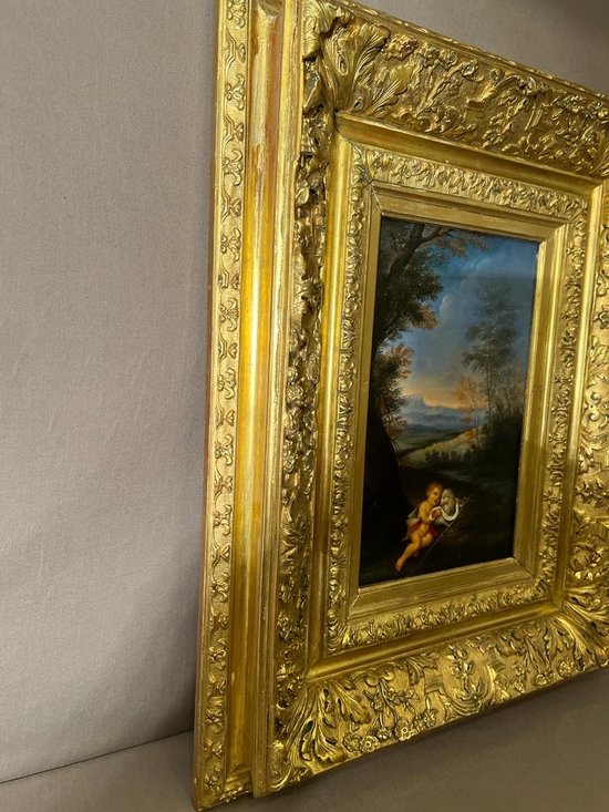 tableau Huile sur toile fin de 18e début du XIXe siècle