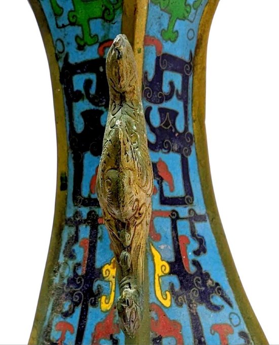 Pair Of Cloisonne Vases Late Nineteenth Time