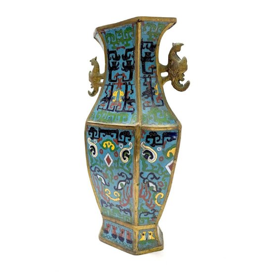 Pair Of Cloisonne Vases Late Nineteenth Time