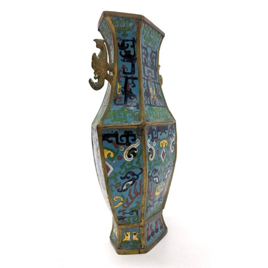Pair Of Cloisonne Vases Late Nineteenth Time
