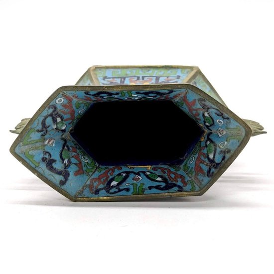Pair Of Cloisonne Vases Late Nineteenth Time