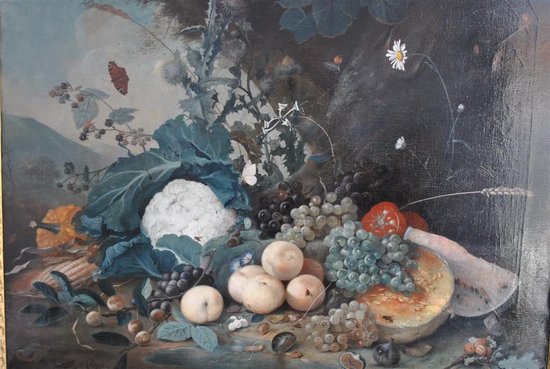 Grande natura morta con frutta e verdura Arthur Chaplin