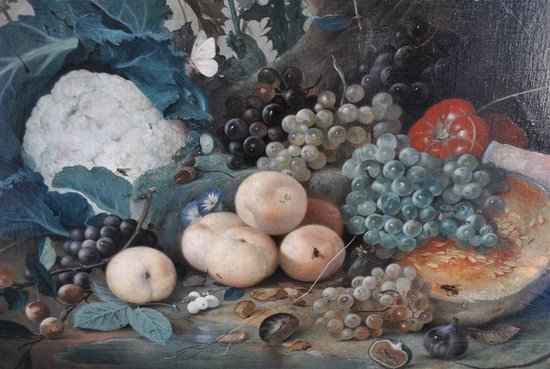 Grande natura morta con frutta e verdura Arthur Chaplin