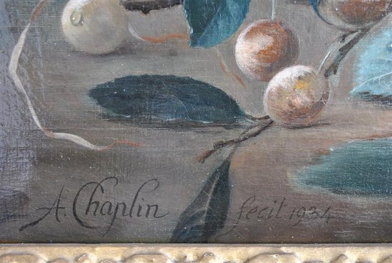 Grande natura morta con frutta e verdura Arthur Chaplin