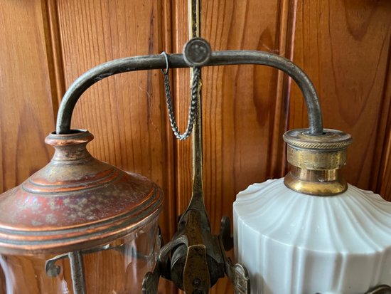 Antica caffettiera a sifone a pendolo Napoleon 3