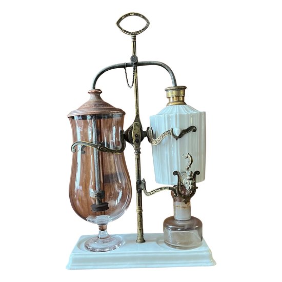 Antica caffettiera a sifone a pendolo Napoleon 3