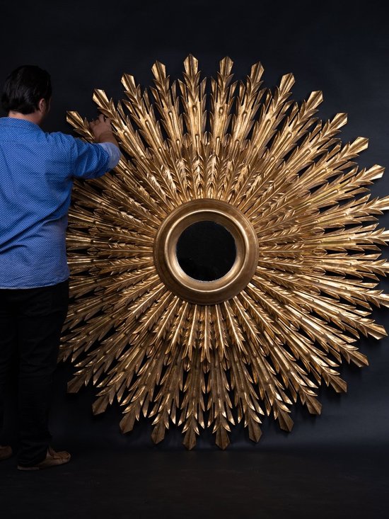 Sun Mirror In Golden Wood, 20th Century