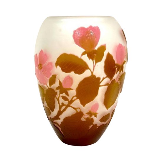 Emile Gallé Vaso Art Nouveau "Con Anemoni"