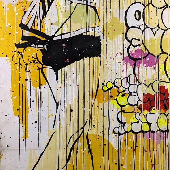 "TILT" (NATO NEL 1973). Ragazze di Chongqinb. Dittico. Acrilico, vernice spray, pennarelli. 165 x 230 cm (per pannello).