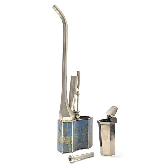 Fausse Paire De Pipe à Eau En Décor Cloisonné