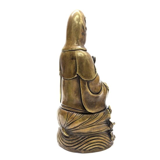 Statuette In Gilt Bronze Nineteenth Asian Divinity