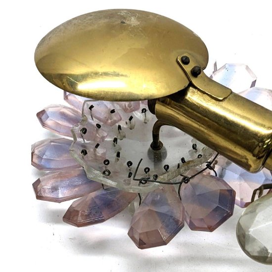 Series Of 3 Colored Crystal Sconces By Palwa