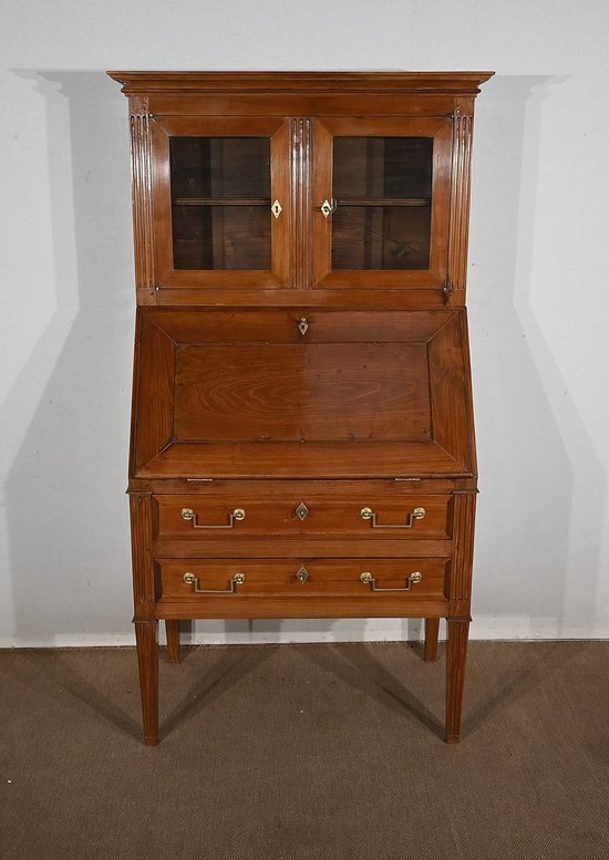 Bureau de Pente Vitrine in solid Acacia, Louis XVI style – 1st part of the 19th century