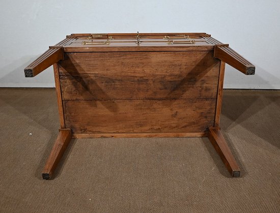 Bureau de Pente Vitrine in solid Acacia, Louis XVI style – 1st part of the 19th century
