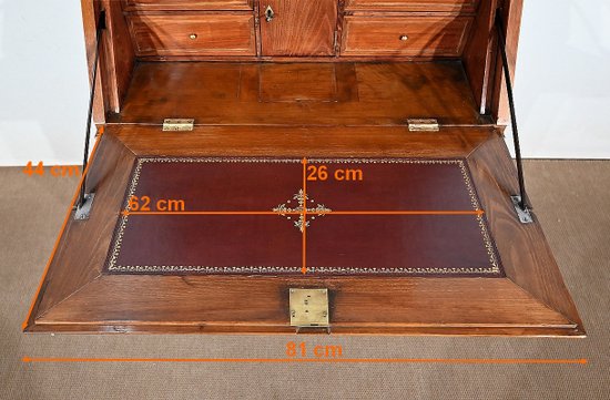 Bureau de Pente Vitrine in solid Acacia, Louis XVI style – 1st part of the 19th century