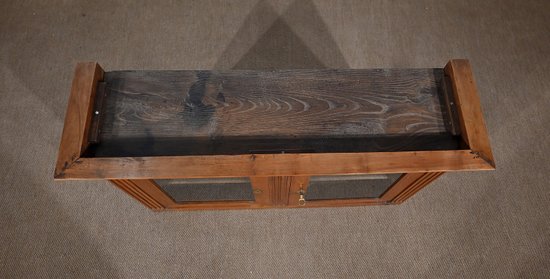 Bureau de Pente Vitrine in solid Acacia, Louis XVI style – 1st part of the 19th century