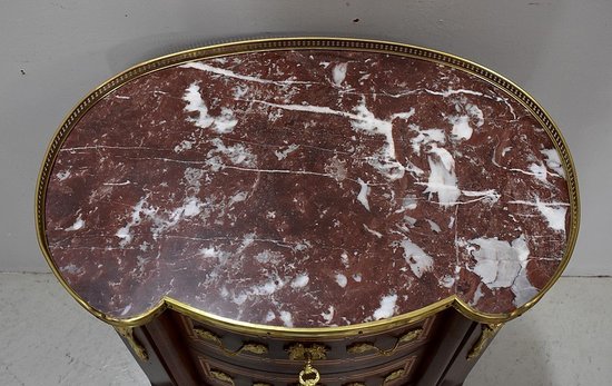 Petite Commode Chiffonnière en Acajou, style Transition Louis XV / Louis XVI – Fin XIXe