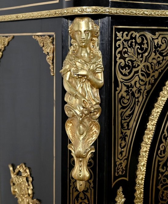Meuble d’Appui en Poirier Noirci, époque Napoléon III – Milieu XIXe