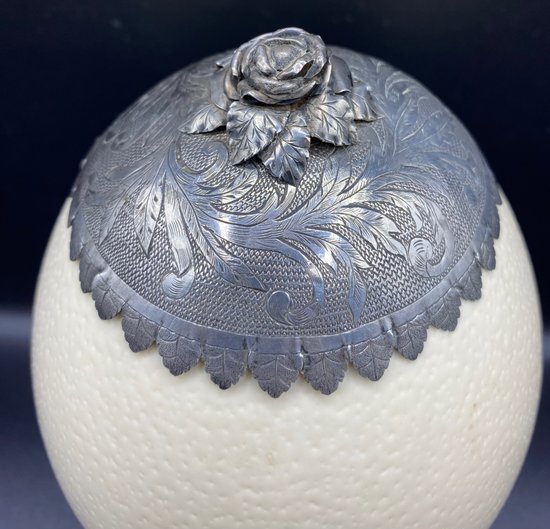 UOVO DI STRUZZO IN ARGENTO STERLING