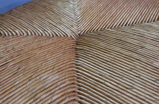 Suite Of 6 Straw Chairs In Cherry - XXth