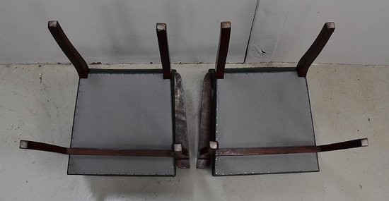 Pair of Bridge Armchairs, in Beech your Mahogany - 1940s