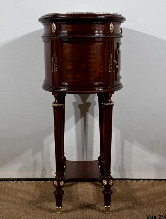 Table Tambour en Acajou, Maison Lalande, style Louis XVI – Fin XIXe