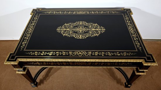 Wichtiges Präsidium, alle Gesichter in Blackened Poirier, Periode Napoleon III - Mitte des 19. Jahrhunderts