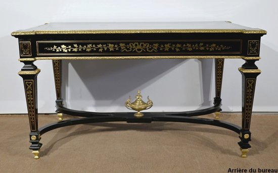 Wichtiges Präsidium, alle Gesichter in Blackened Poirier, Periode Napoleon III - Mitte des 19. Jahrhunderts