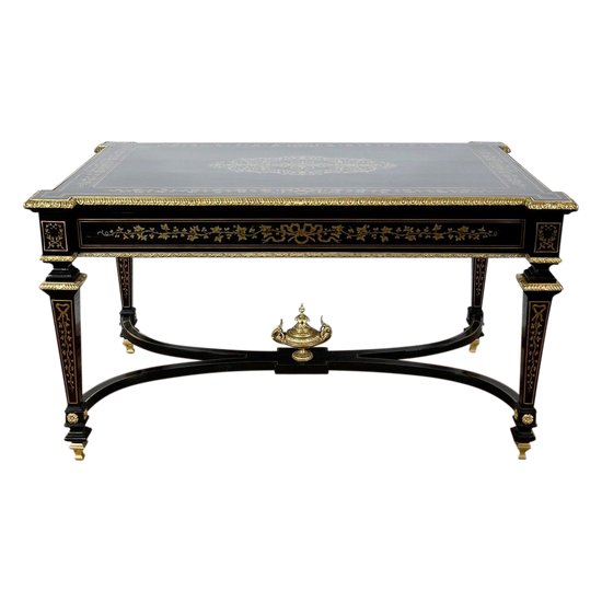 Wichtiges Präsidium, alle Gesichter in Blackened Poirier, Periode Napoleon III - Mitte des 19. Jahrhunderts
