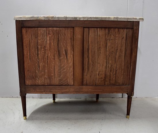 Credenza piccola - Comò Demi-Lune in mogano, periodo Luigi XVI - XVIII secolo