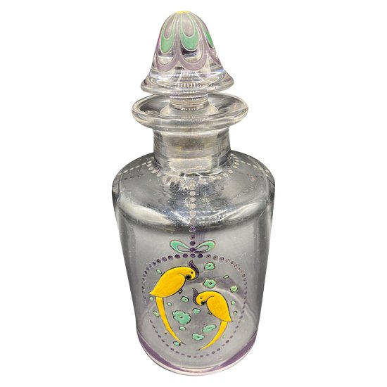 SAINT LOUIS ENAMELLED CRYSTAL BOTTLE