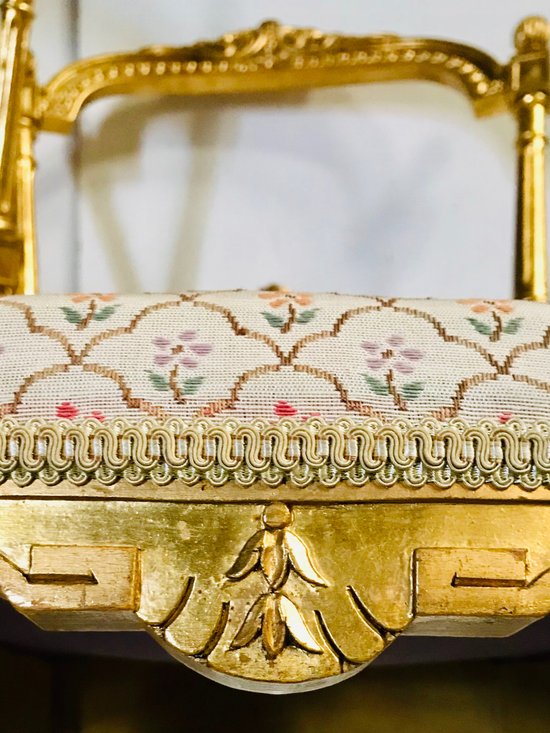 Pair of gilded wooden chairs