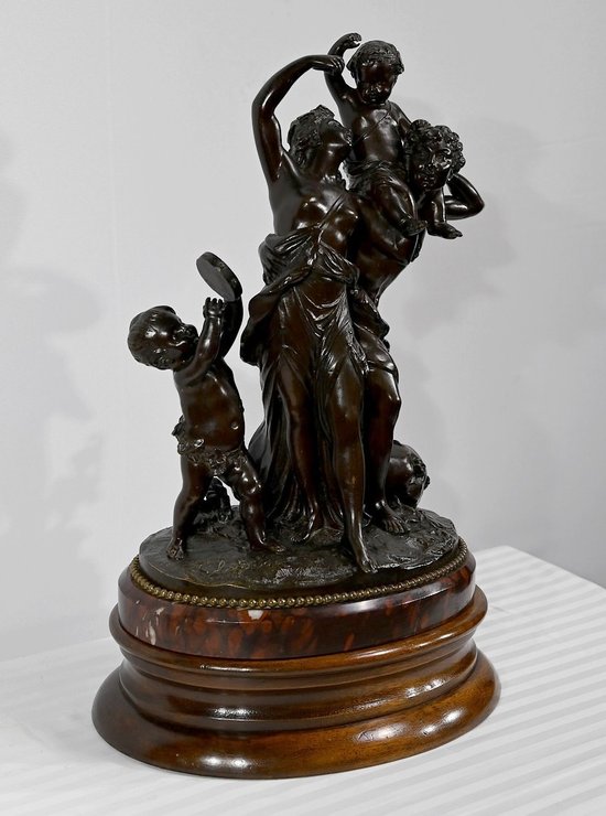 Bronzo "L'infanzia di Sileno", da Clodion - 2a metà del XIX secolo