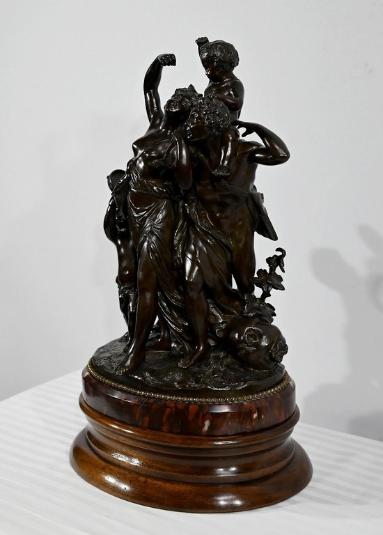 Bronzo "L'infanzia di Sileno", da Clodion - 2a metà del XIX secolo