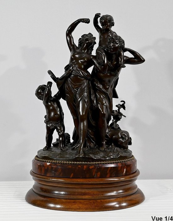 Bronzo "L'infanzia di Sileno", da Clodion - 2a metà del XIX secolo