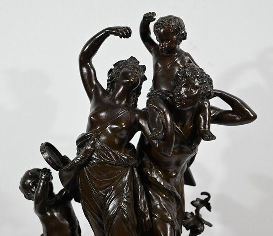 Bronzo "L'infanzia di Sileno", da Clodion - 2a metà del XIX secolo